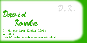 david komka business card